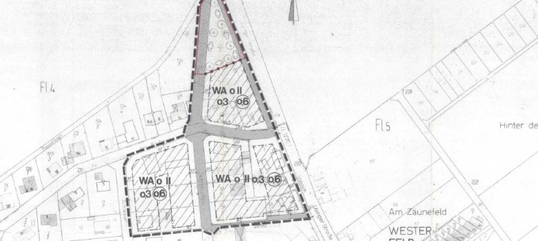 Ausschnitt Bplan Am Bächweg, 1. Änderung