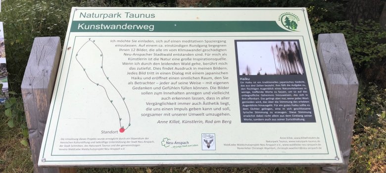 Schautafel zum Kunstwanderweg 