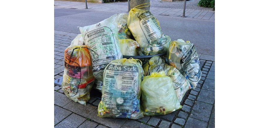 Gelbe Säcke im Stadtgebiet Gelbe Säcke im Stadtgebiet