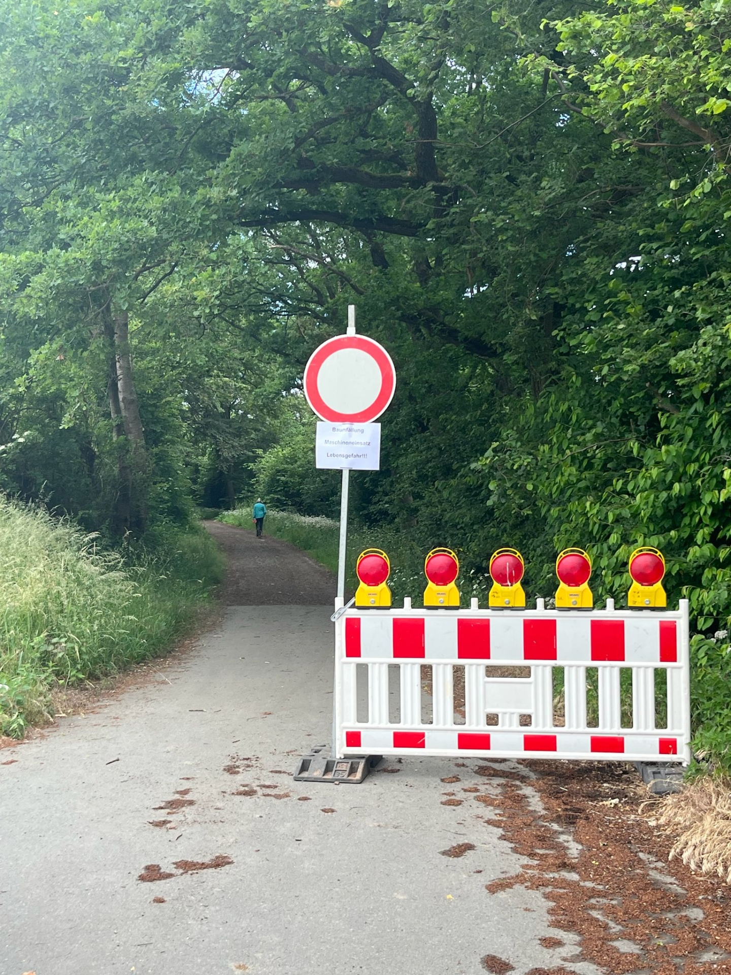 Absperrung Forstarbeiten