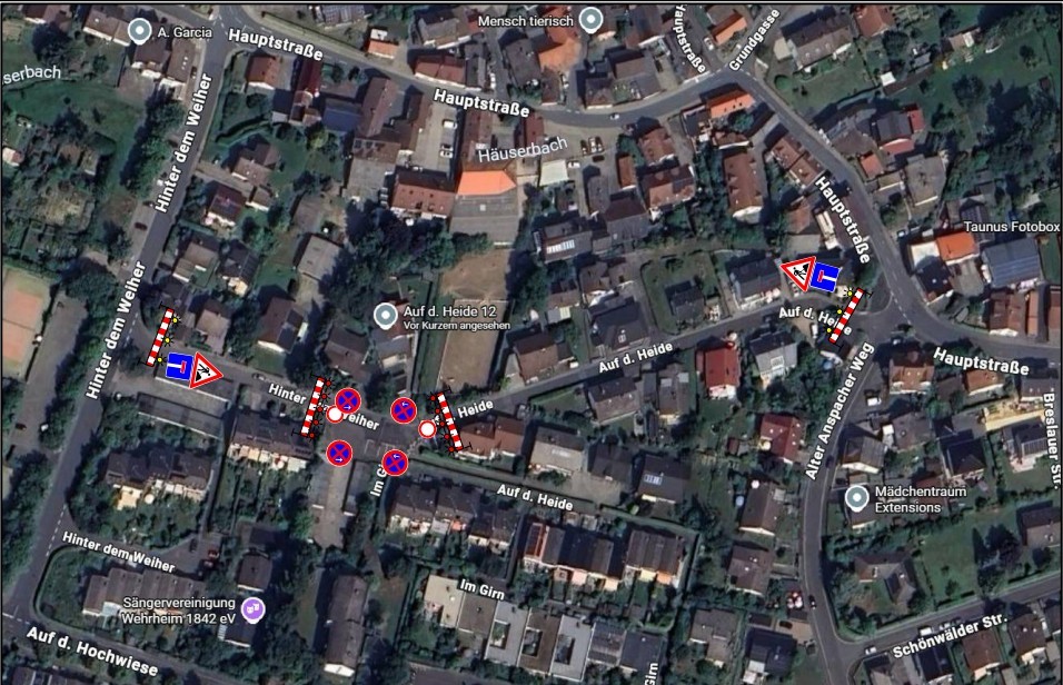Lageplan Wasserleitungsringschluss